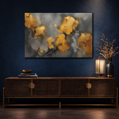 Mockup 4. Gilded Abstract Texture shown as canvas print
