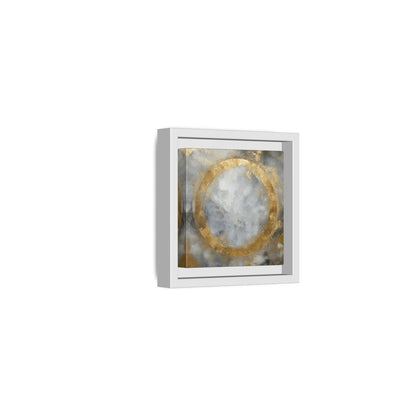 Side Mockup 22. Gilded Circle Abstract shown as framed canvas print