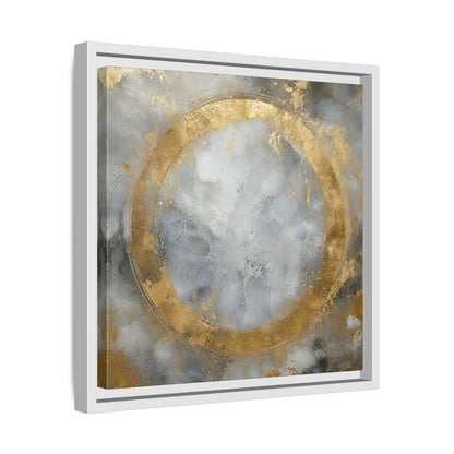 Side Mockup 28. Gilded Circle Abstract shown as framed canvas print