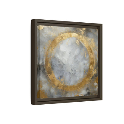 Side Mockup 17. Gilded Circle Abstract shown as framed canvas print