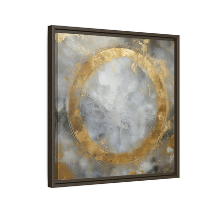 Side Mockup 11. Gilded Circle Abstract shown as framed canvas print