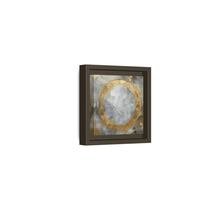 Side Mockup 23. Gilded Circle Abstract shown as framed canvas print