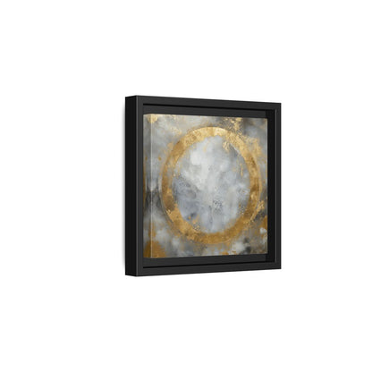 Side Mockup 3. Gilded Circle Abstract shown as framed canvas print