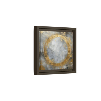 Side Mockup 2. Gilded Circle Abstract shown as framed canvas print