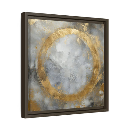 Side Mockup 29. Gilded Circle Abstract shown as framed canvas print