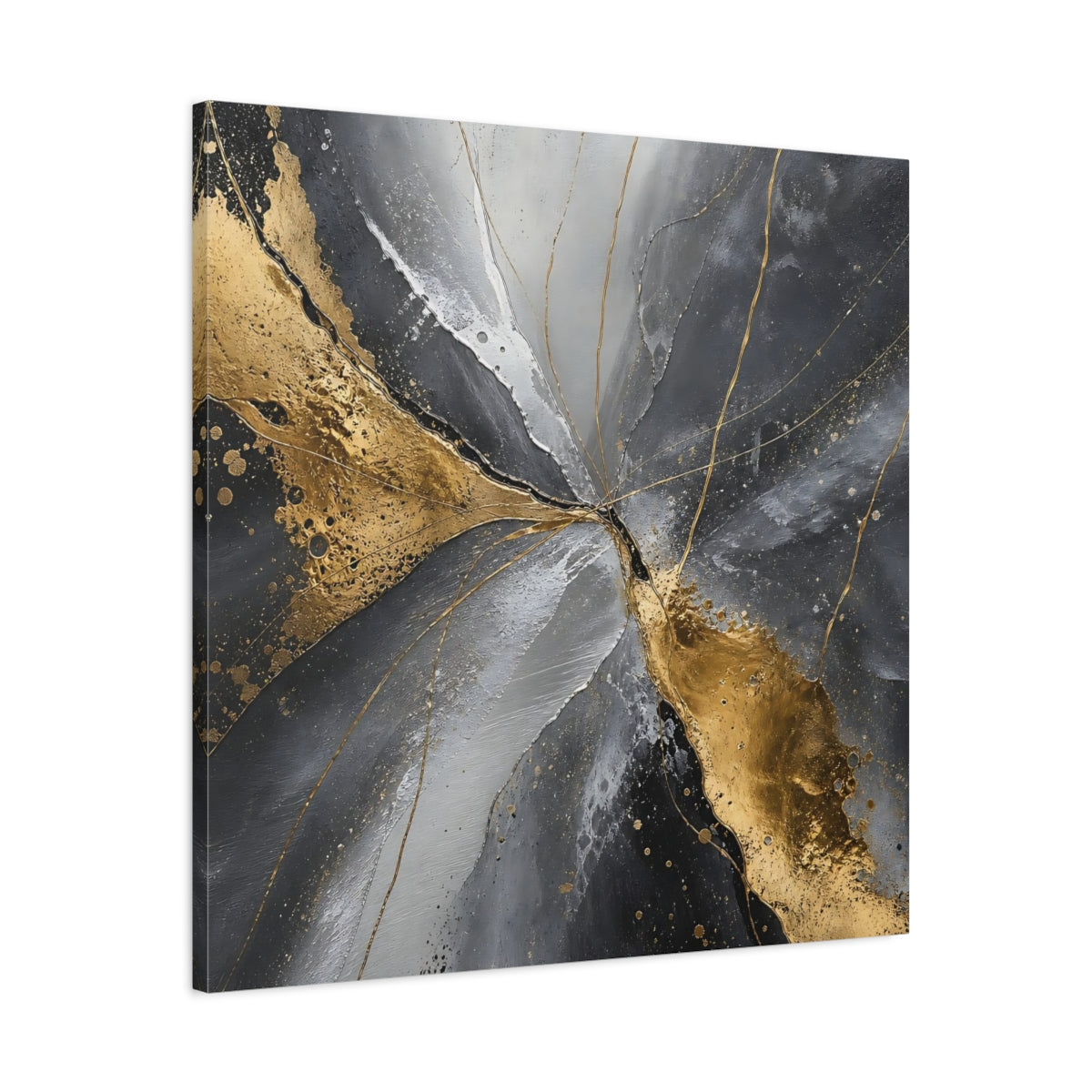 Side Mockup 3. Gilded Flow shown as canvas print