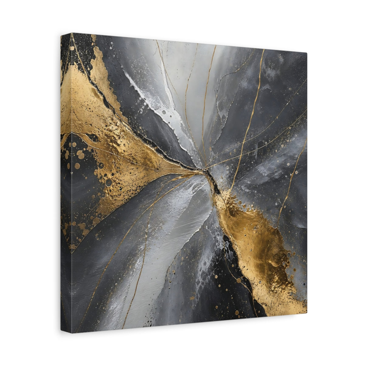 Side Mockup 7. Gilded Flow shown as canvas print