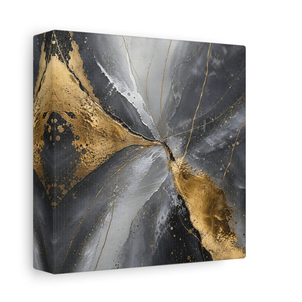 Side Mockup 2. Gilded Flow shown as canvas print
