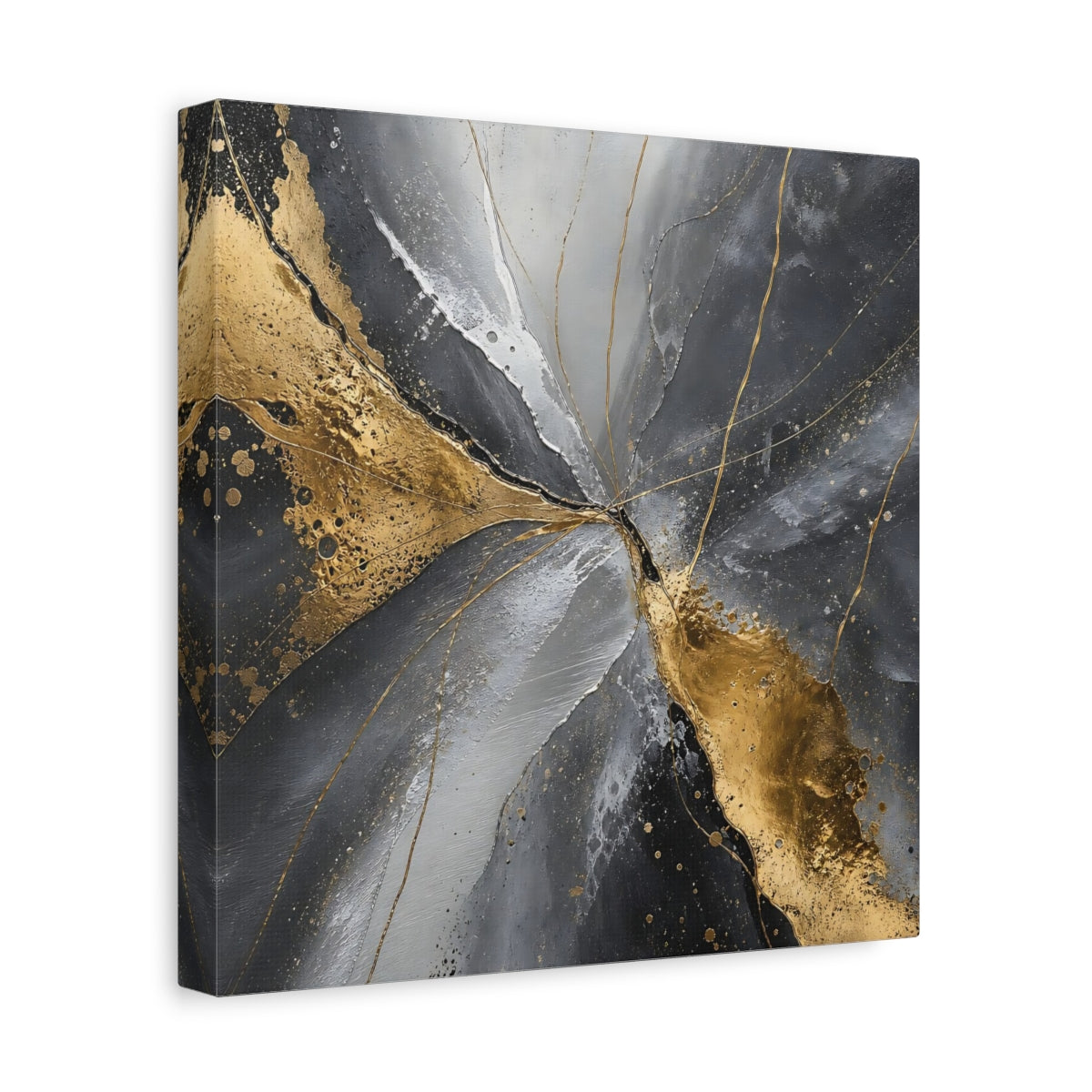 Side Mockup 8. Gilded Flow shown as canvas print