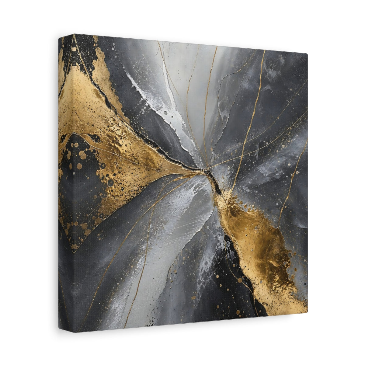 Side Mockup 9. Gilded Flow shown as canvas print