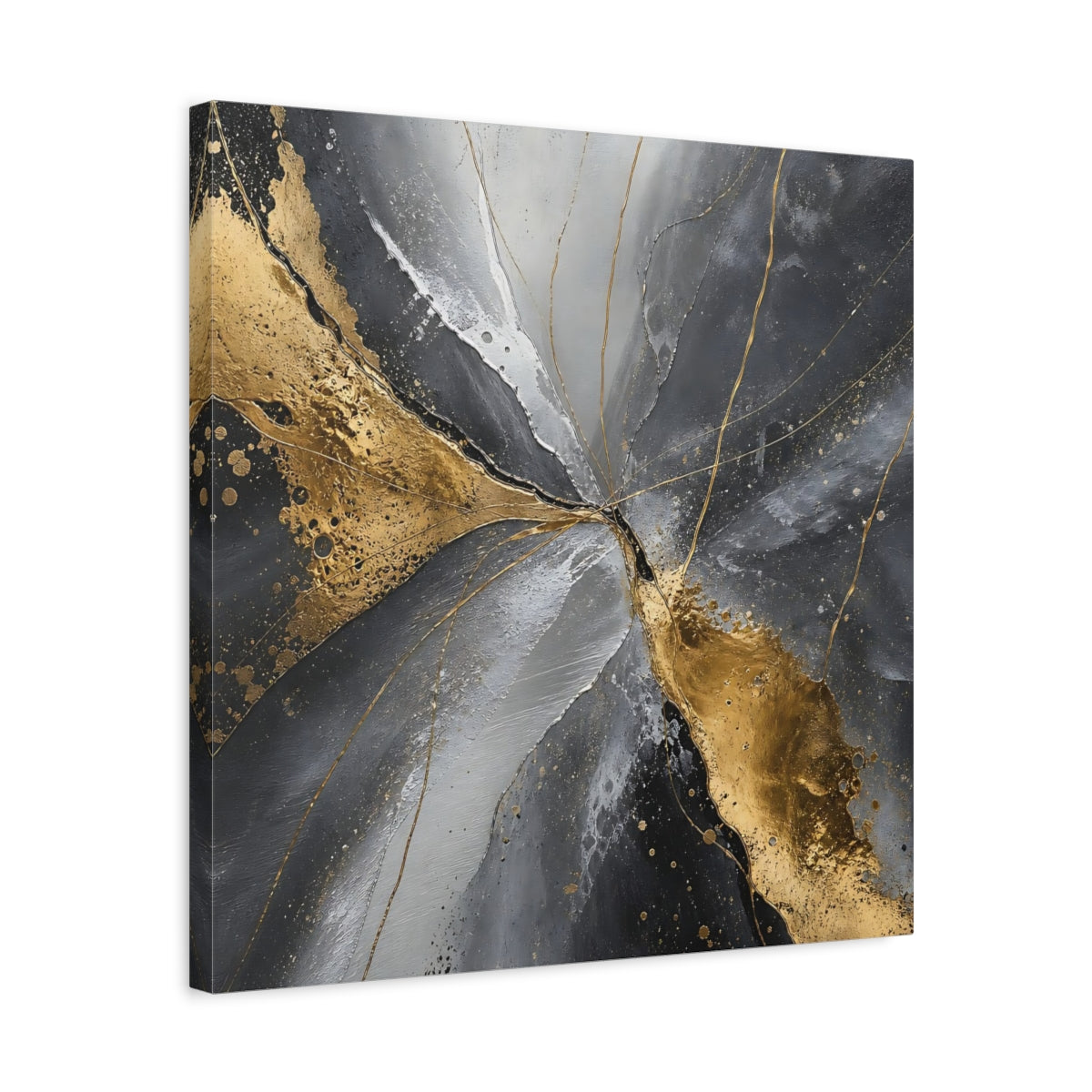 Side Mockup 5. Gilded Flow shown as canvas print
