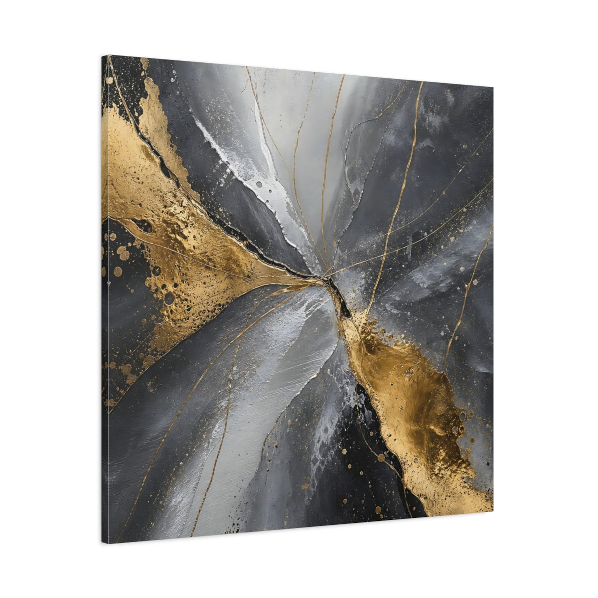 Side Mockup 1. Gilded Flow shown as canvas print
