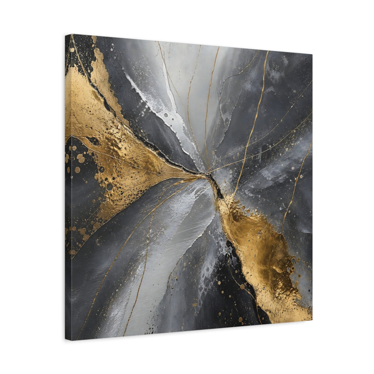 Side Mockup 4. Gilded Flow shown as canvas print