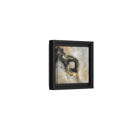 Side Mockup 24. Gilded Geode Abstract shown as framed canvas print