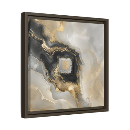 Side Mockup 29. Gilded Geode Abstract shown as framed canvas print