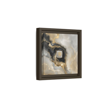 Side Mockup 2. Gilded Geode Abstract shown as framed canvas print