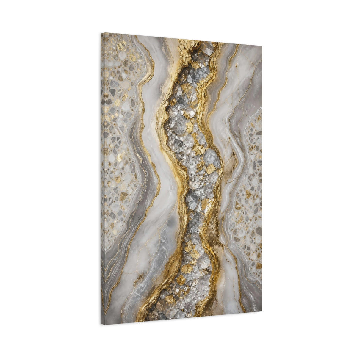 Main Mockup. Gilded Geode Crystal Agate shown as canvas print