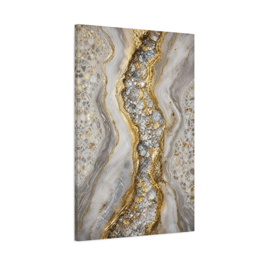 Main Mockup. Gilded Geode Crystal Agate shown as canvas print