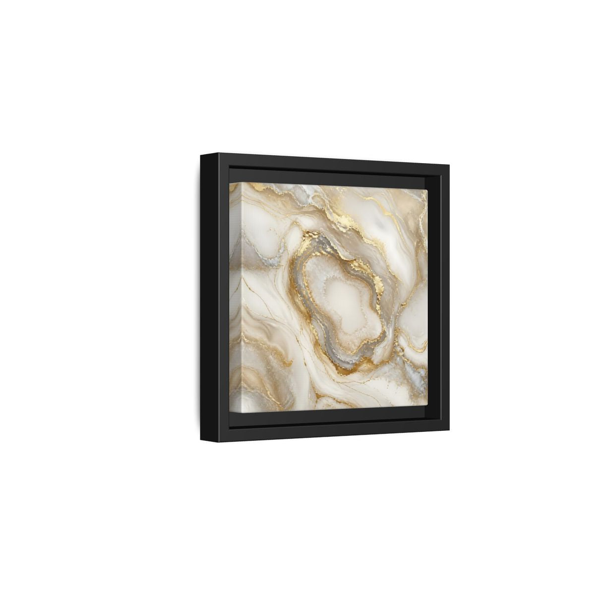 Side Mockup 3. Gilded Geode Elegance shown as framed canvas print