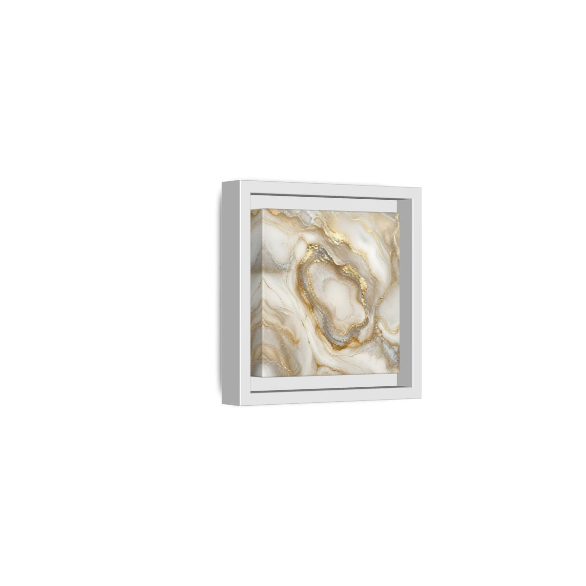Side Mockup 22. Gilded Geode Elegance shown as framed canvas print