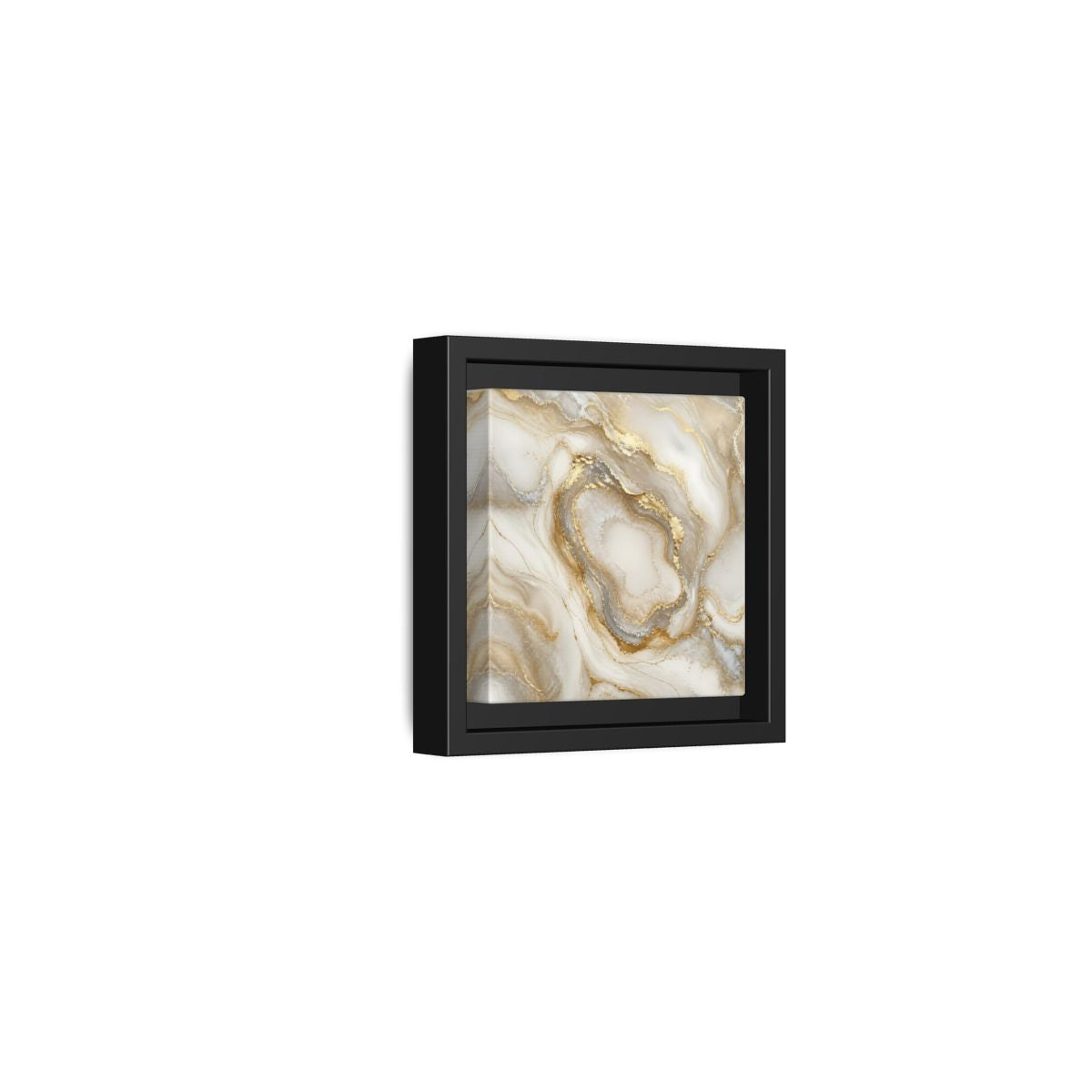 Side Mockup 24. Gilded Geode Elegance shown as framed canvas print