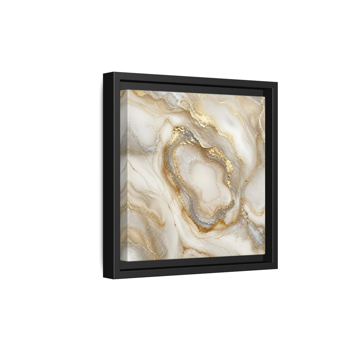 Side Mockup 21. Gilded Geode Elegance shown as framed canvas print