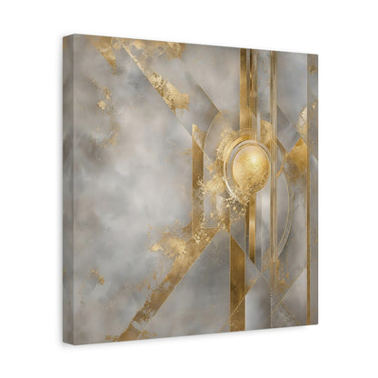 Side Mockup 7. Gilded Geometric Sun shown as canvas print
