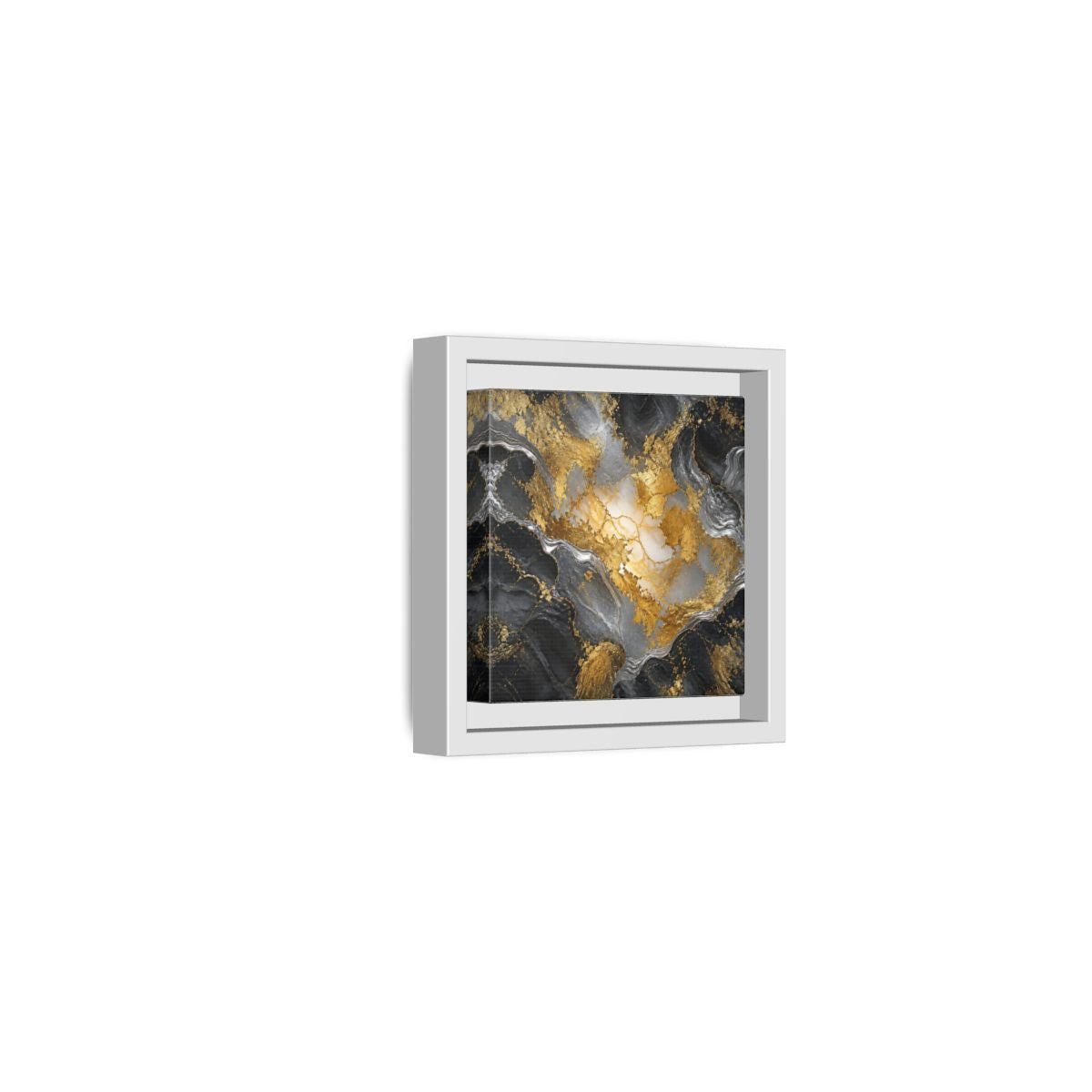 Side Mockup 22. Gilded Marble Elegance shown as framed canvas print
