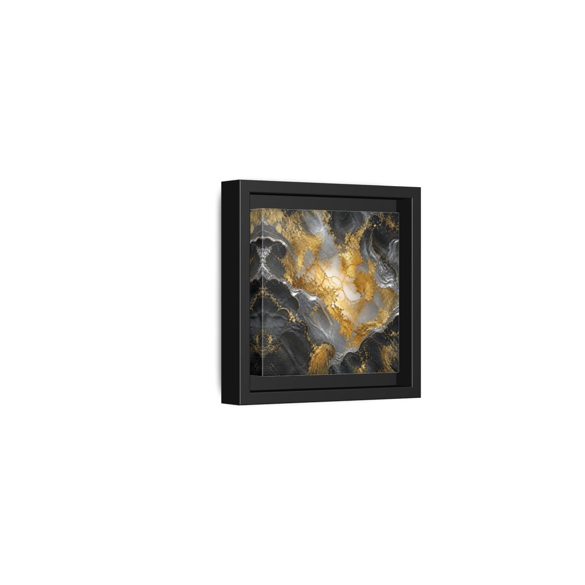Side Mockup 24. Gilded Marble Elegance shown as framed canvas print