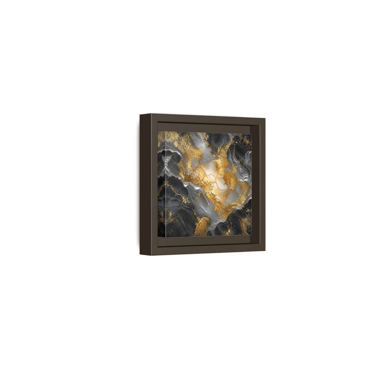 Side Mockup 23. Gilded Marble Elegance shown as framed canvas print