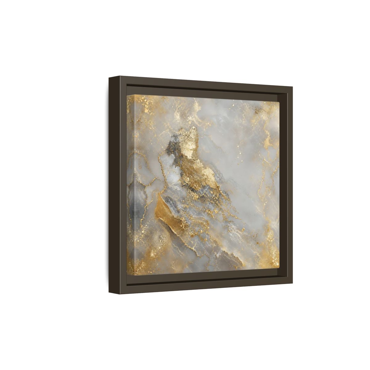Side Mockup 20. Gilded Marble Elegance shown as framed canvas print