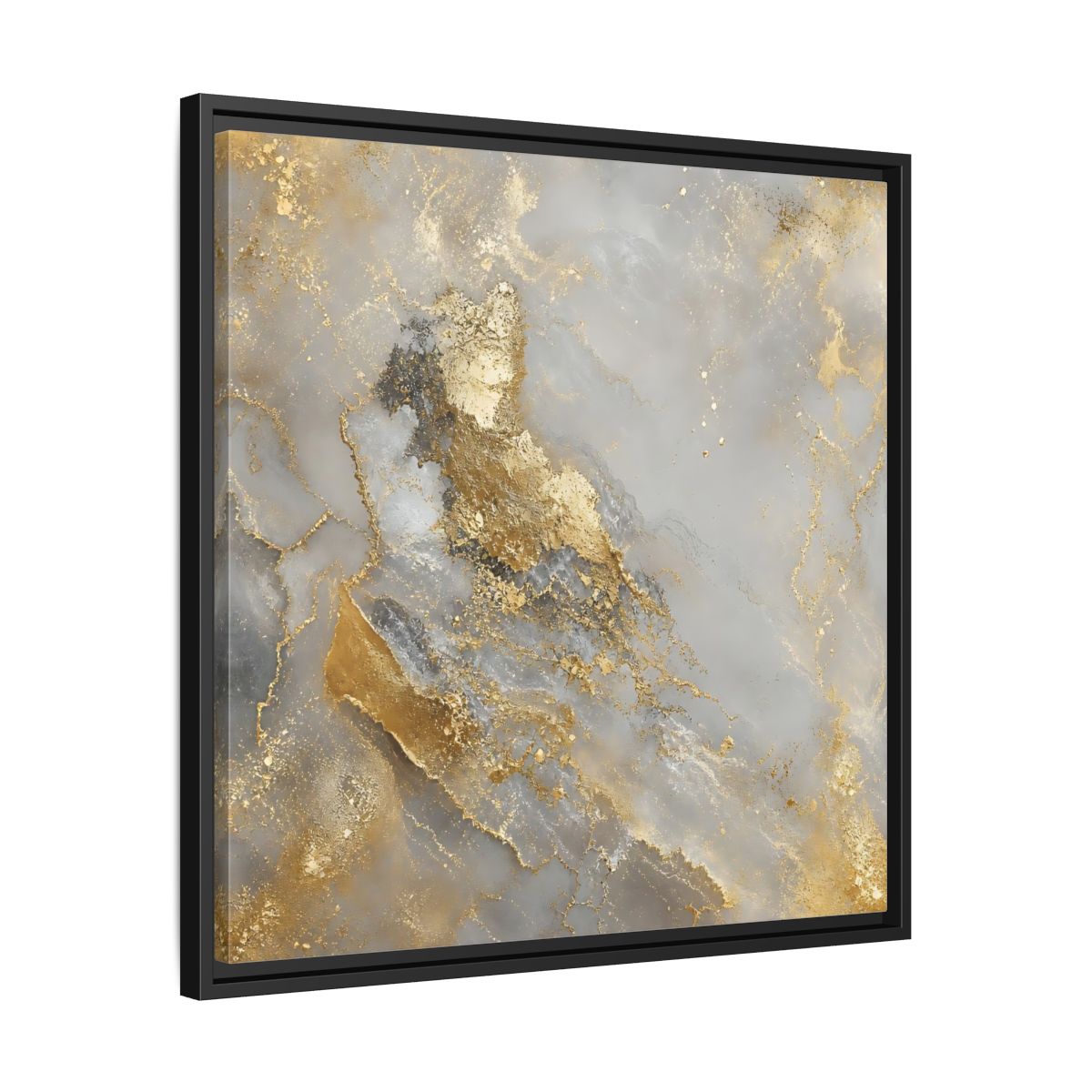 Side Mockup 31. Gilded Marble Elegance shown as framed canvas print