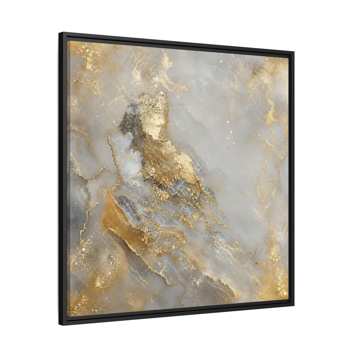 Side Mockup 30. Gilded Marble Elegance shown as framed canvas print