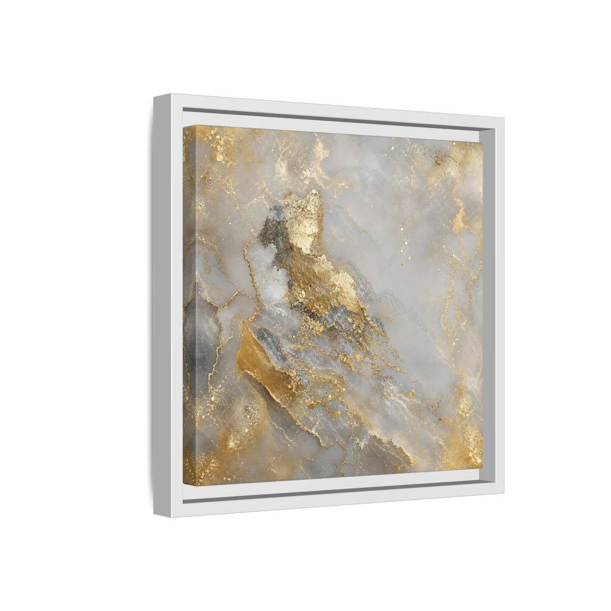 Side Mockup 16. Gilded Marble Elegance shown as framed canvas print
