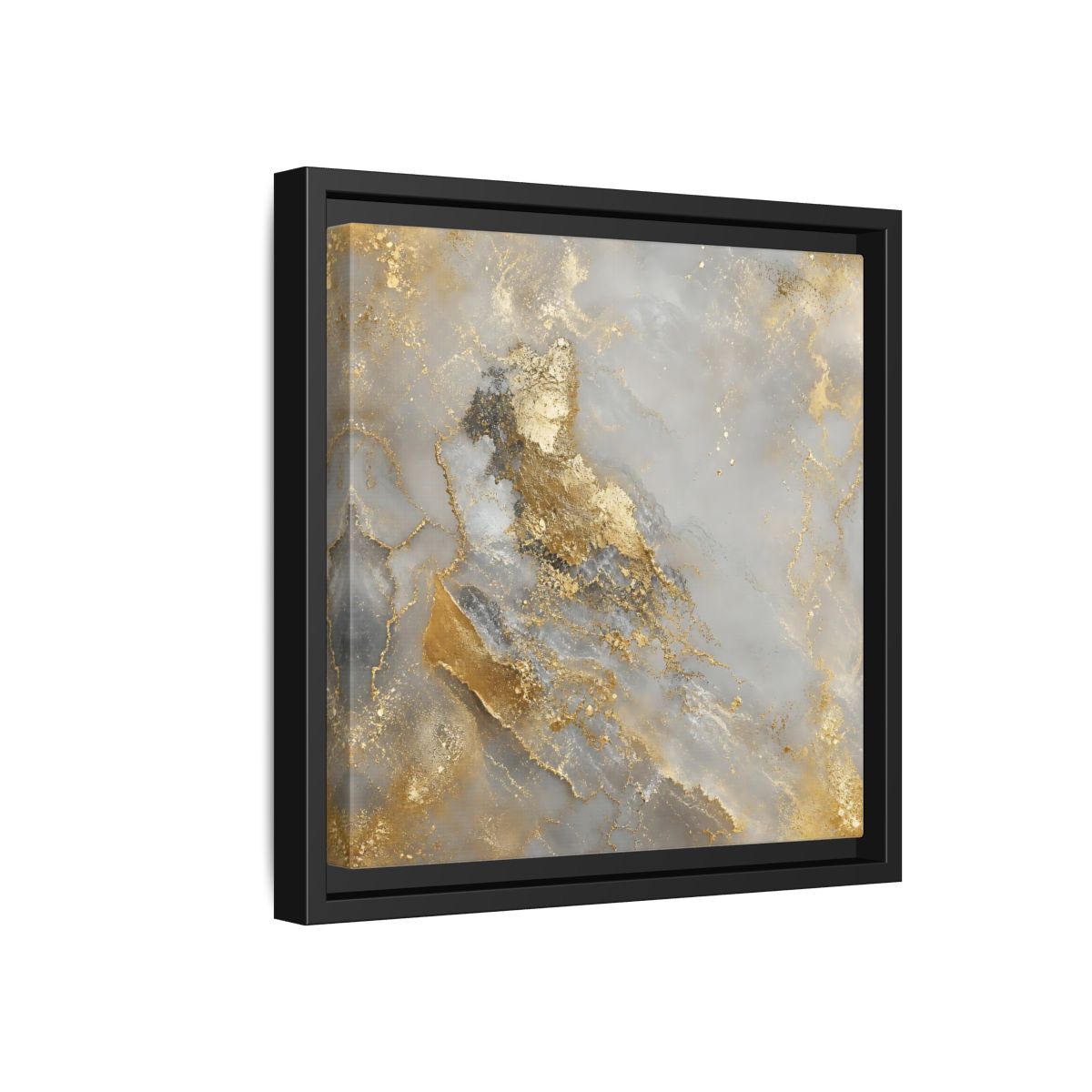 Side Mockup 18. Gilded Marble Elegance shown as framed canvas print
