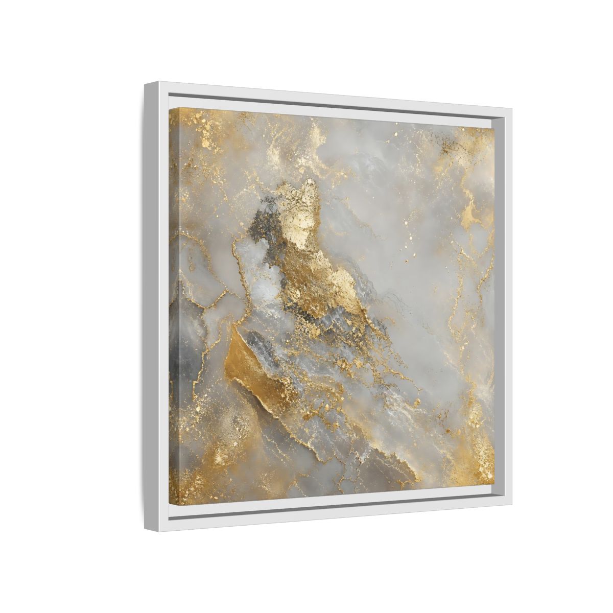 Side Mockup 13. Gilded Marble Elegance shown as framed canvas print