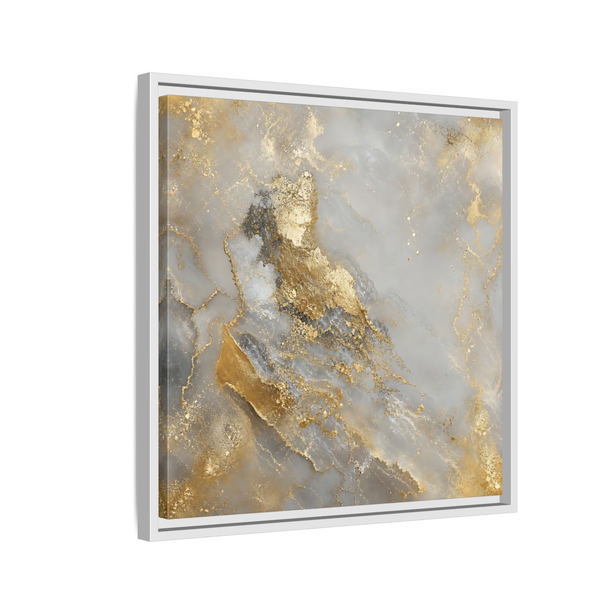 Side Mockup 10. Gilded Marble Elegance shown as framed canvas print