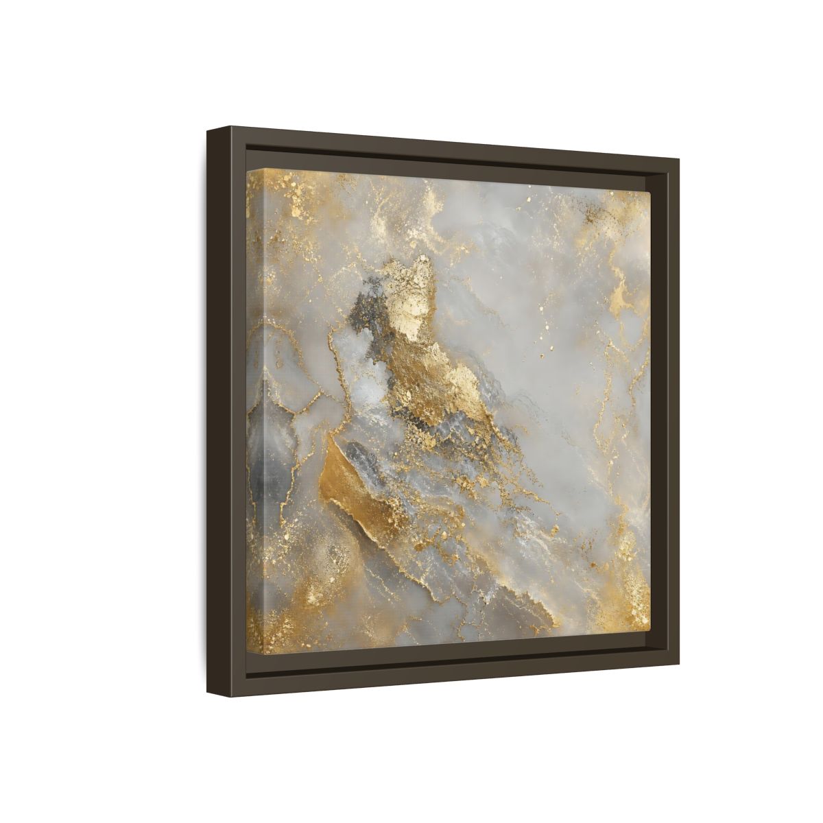 Side Mockup 17. Gilded Marble Elegance shown as framed canvas print