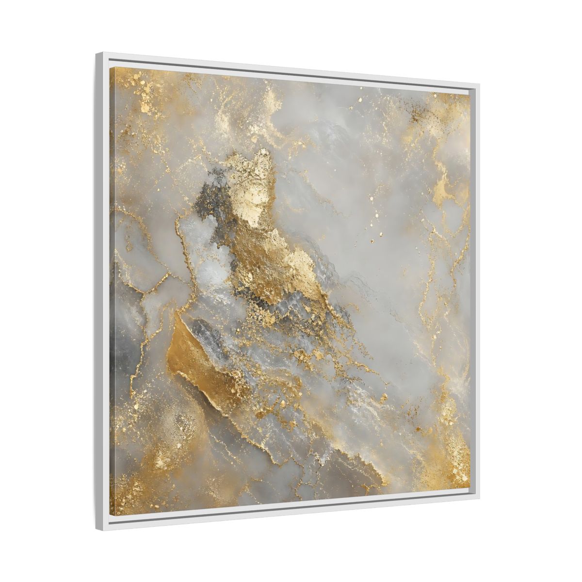Side Mockup 25. Gilded Marble Elegance shown as framed canvas print
