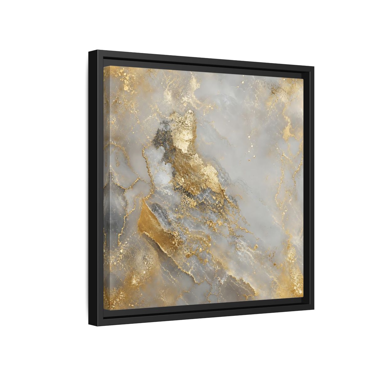 Side Mockup 15. Gilded Marble Elegance shown as framed canvas print