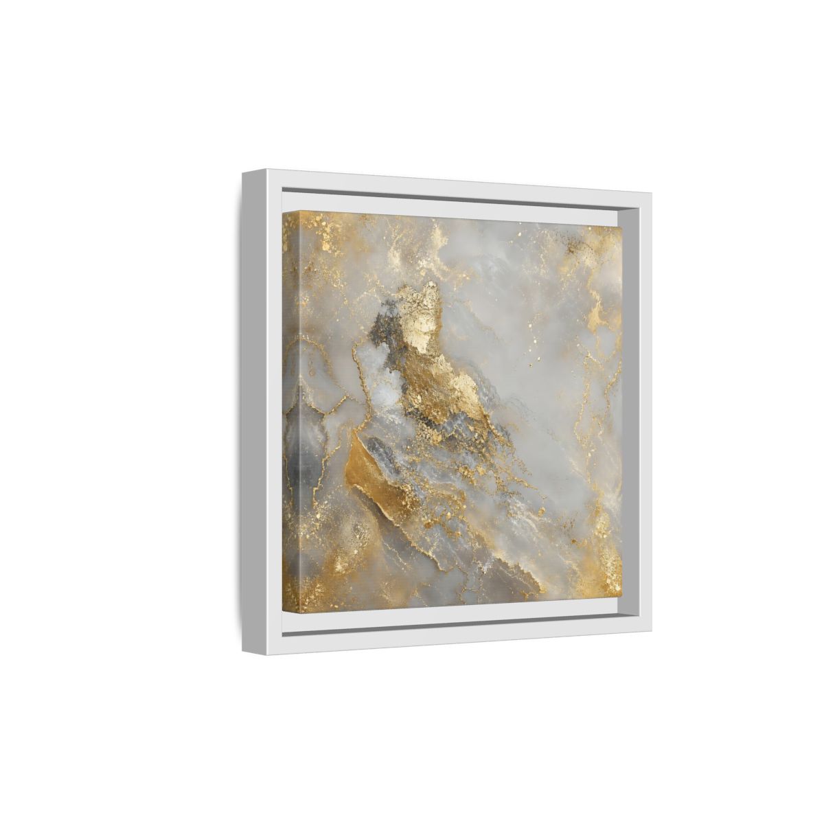 Side Mockup 19. Gilded Marble Elegance shown as framed canvas print
