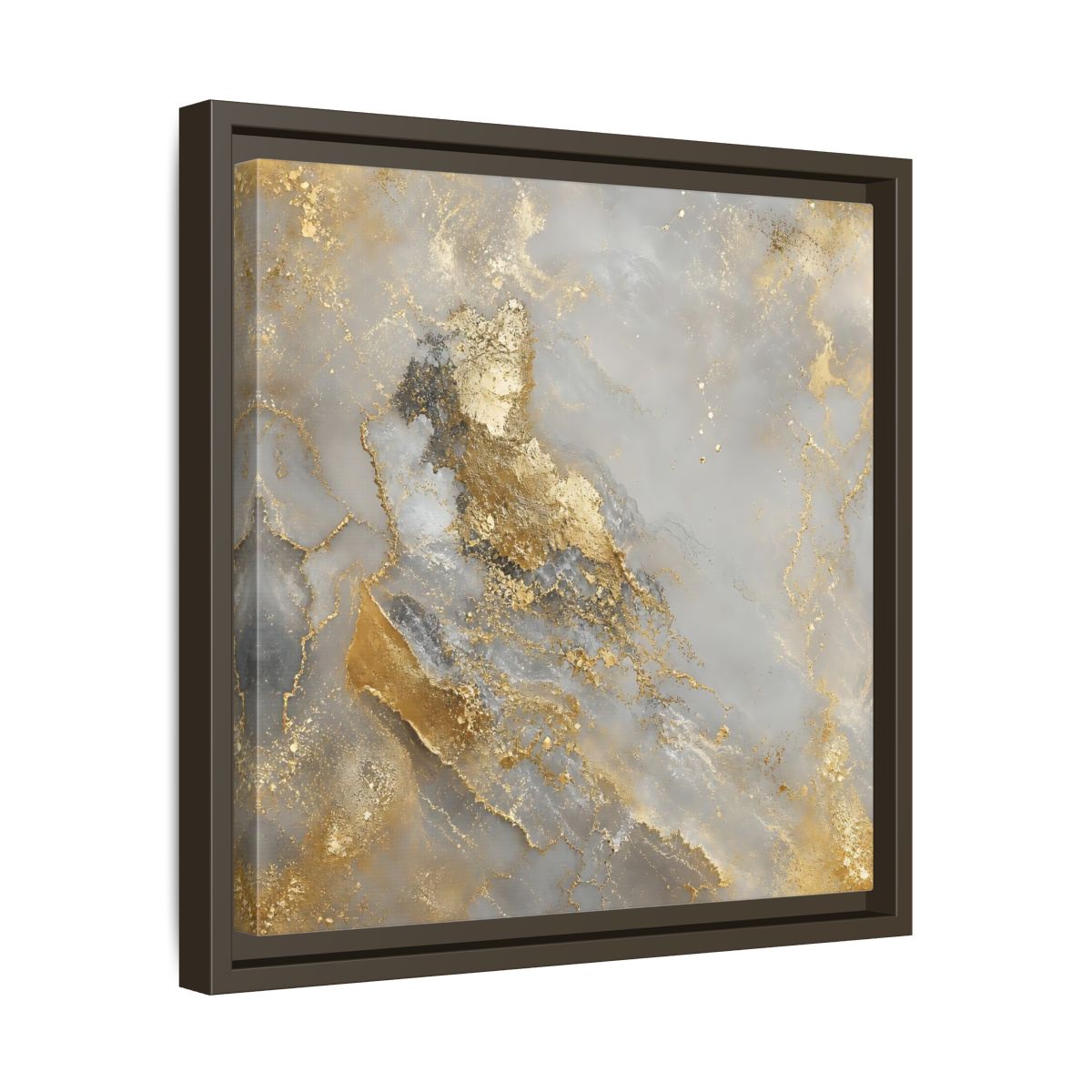 Side Mockup 29. Gilded Marble Elegance shown as framed canvas print