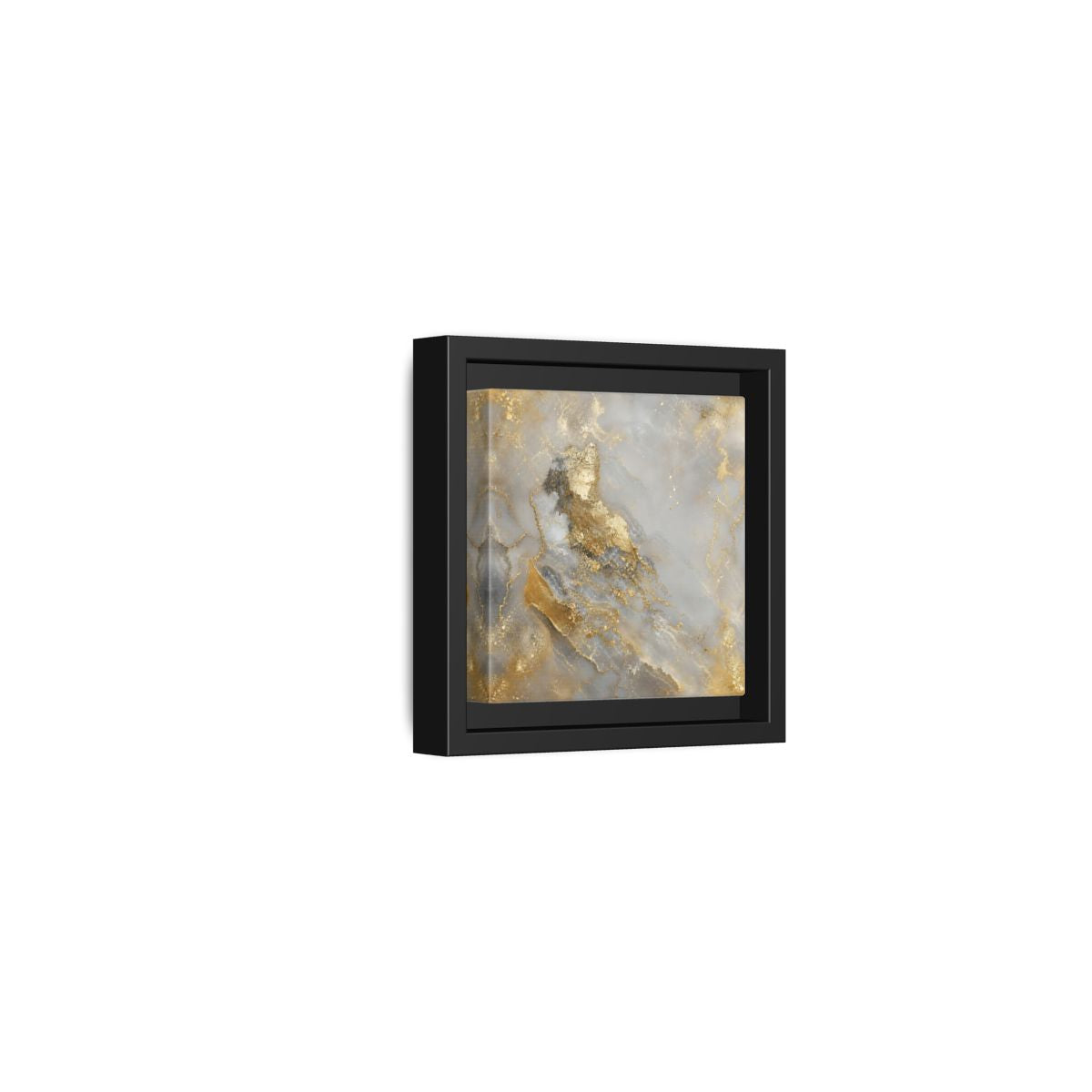 Side Mockup 24. Gilded Marble Elegance shown as framed canvas print