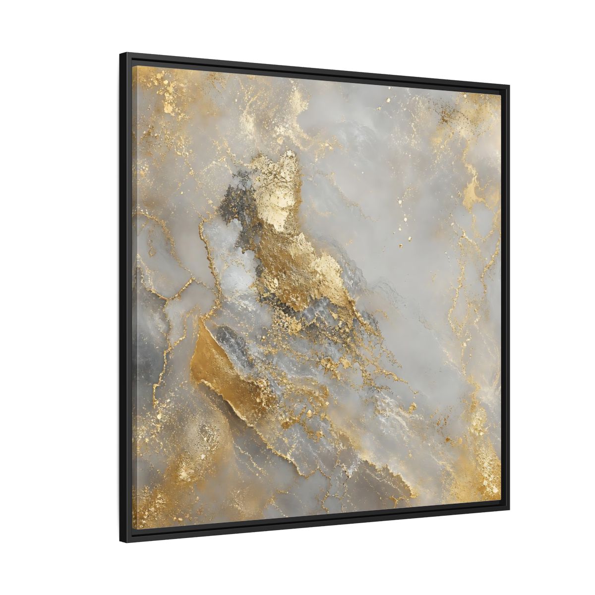 Side Mockup 6. Gilded Marble Elegance shown as framed canvas print