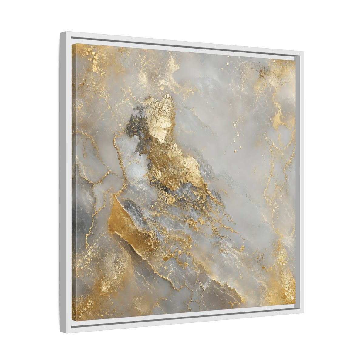 Side Mockup 26. Gilded Marble Elegance shown as framed canvas print