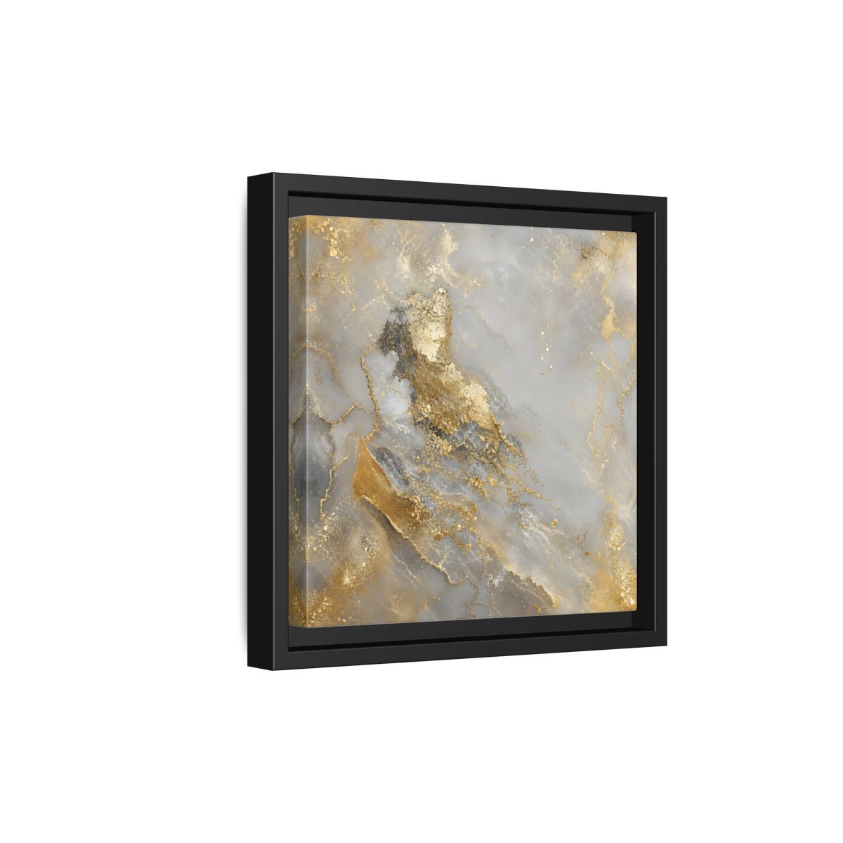 Side Mockup 21. Gilded Marble Elegance shown as framed canvas print