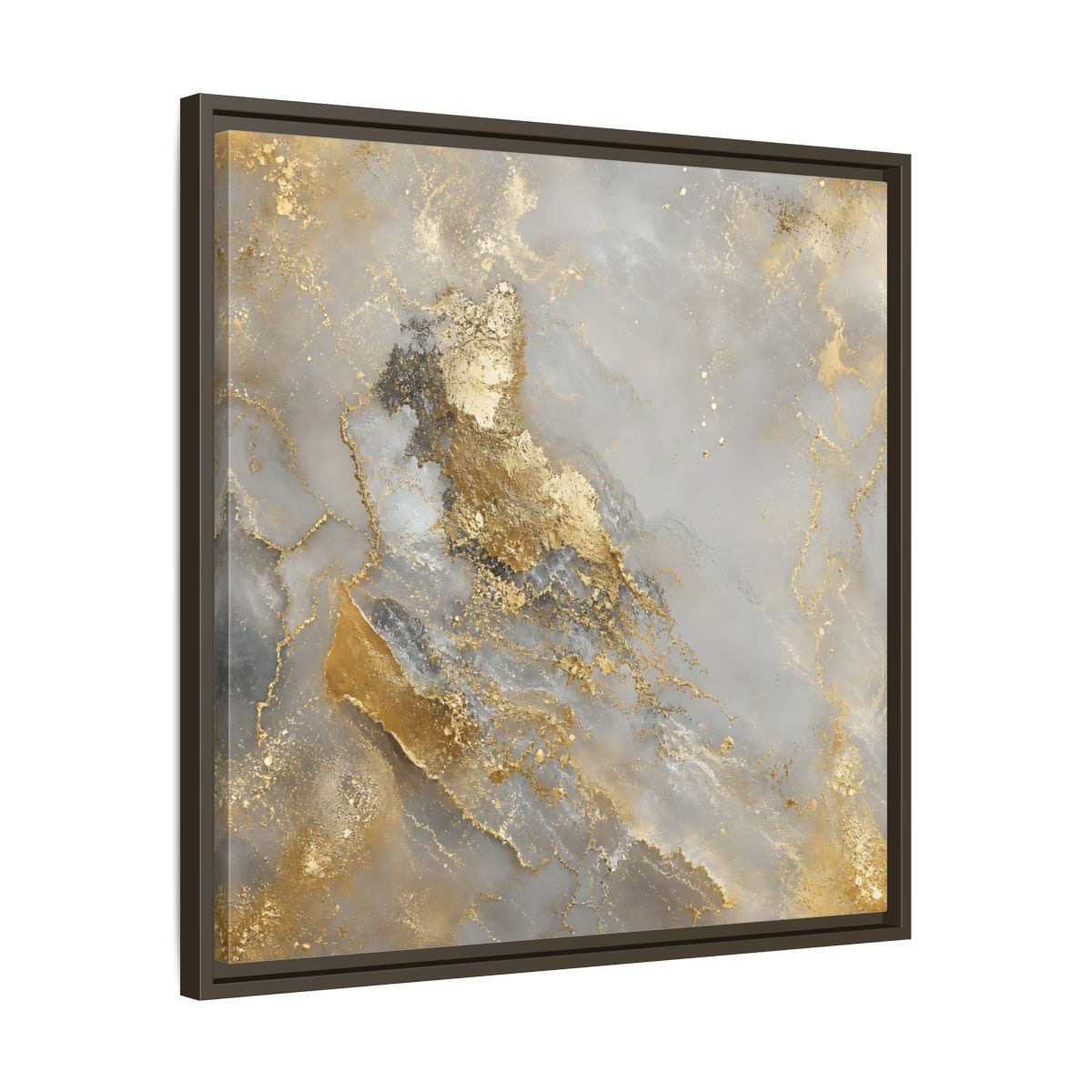 Side Mockup 27. Gilded Marble Elegance shown as framed canvas print