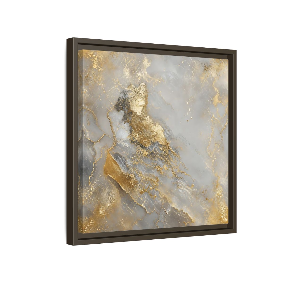 Side Mockup 14. Gilded Marble Elegance shown as framed canvas print