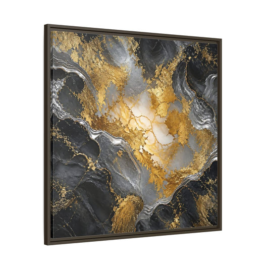 Main Mockup. Gilded Marble Elegance shown as framed canvas print
