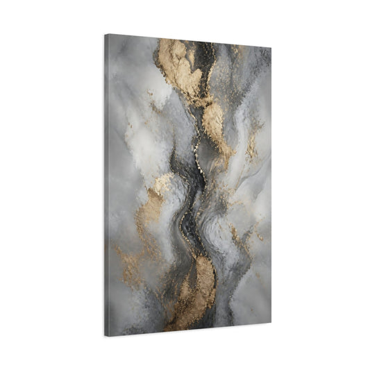 Main Mockup. Gilded Marble Flow shown as canvas print